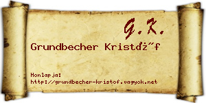 Grundbecher Kristóf névjegykártya